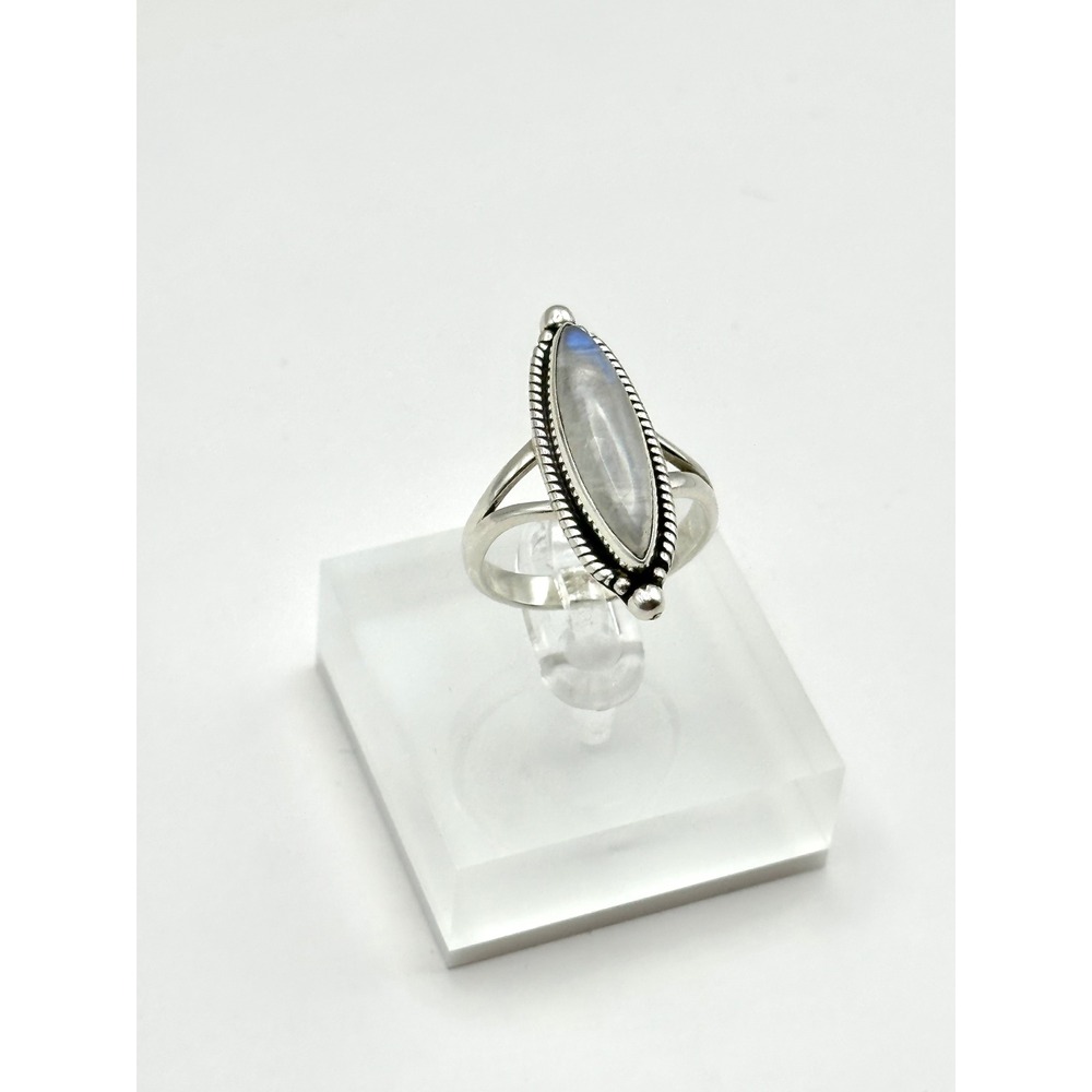Moonstone Sterling Silver Statement Ring Size 9.25 - image 2